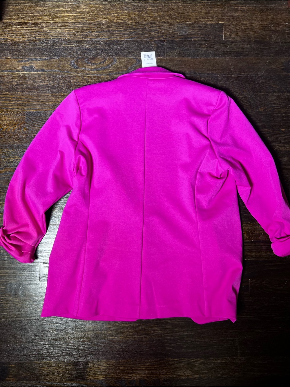 NWT Nine West Hot Pink Fuchsia Closureless Knit Blazer XL - Picture 7 of 10